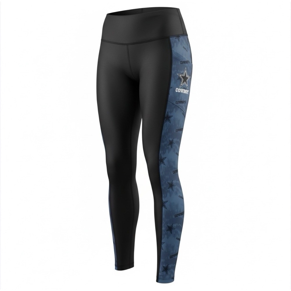 Dallas Cowboys NFL Women's Blue Logo Wording, Pocket Leggings, Size Small - NWT